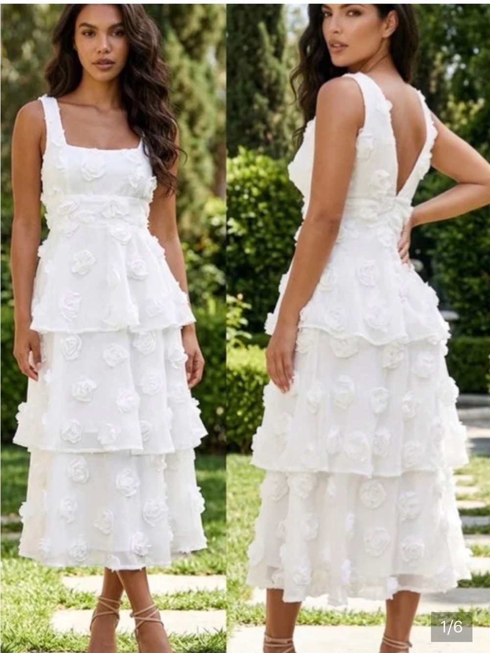 Lulu's Exceptional Entrance Tiered Rosette Gown